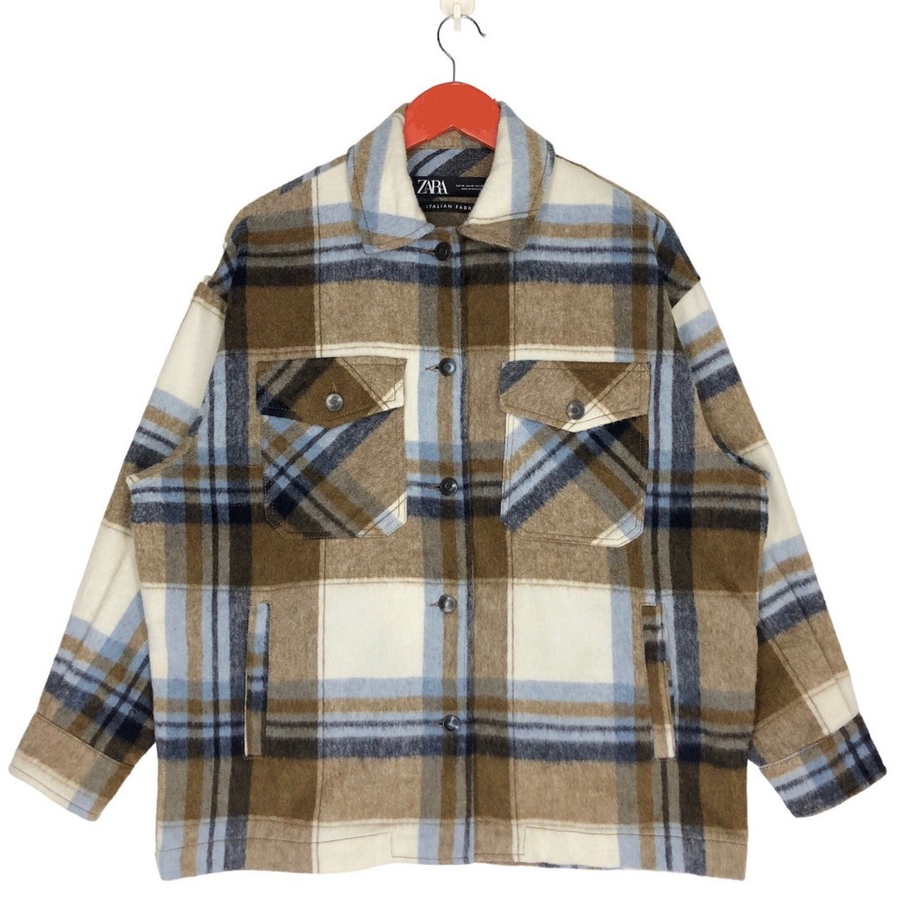 Zara Plaid Jacket Wool